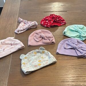 Charming Kids' Hat Collection with Bows and Floral Patterns